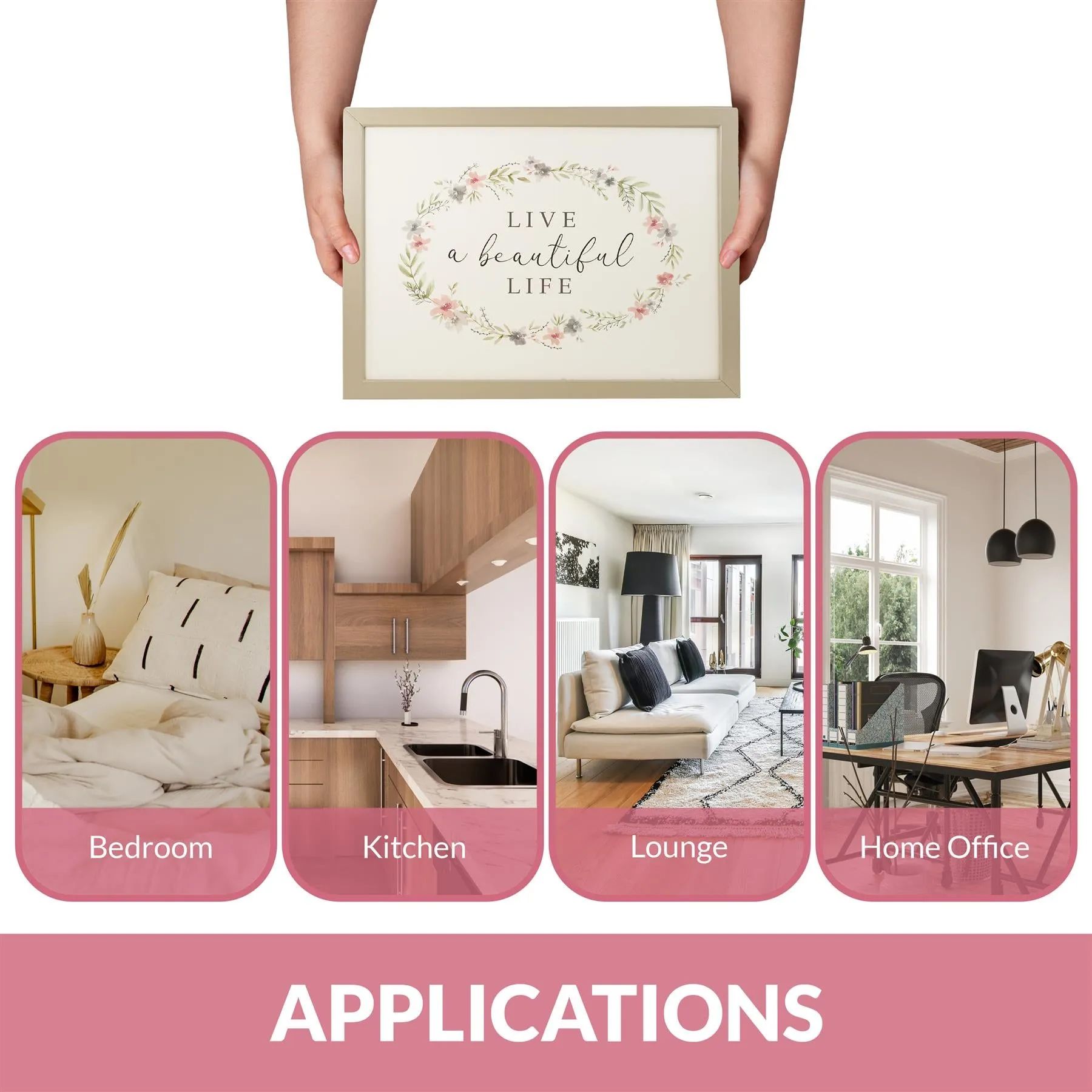 Live a Beautiful Life Lap Tray With Bean Bag Cushion