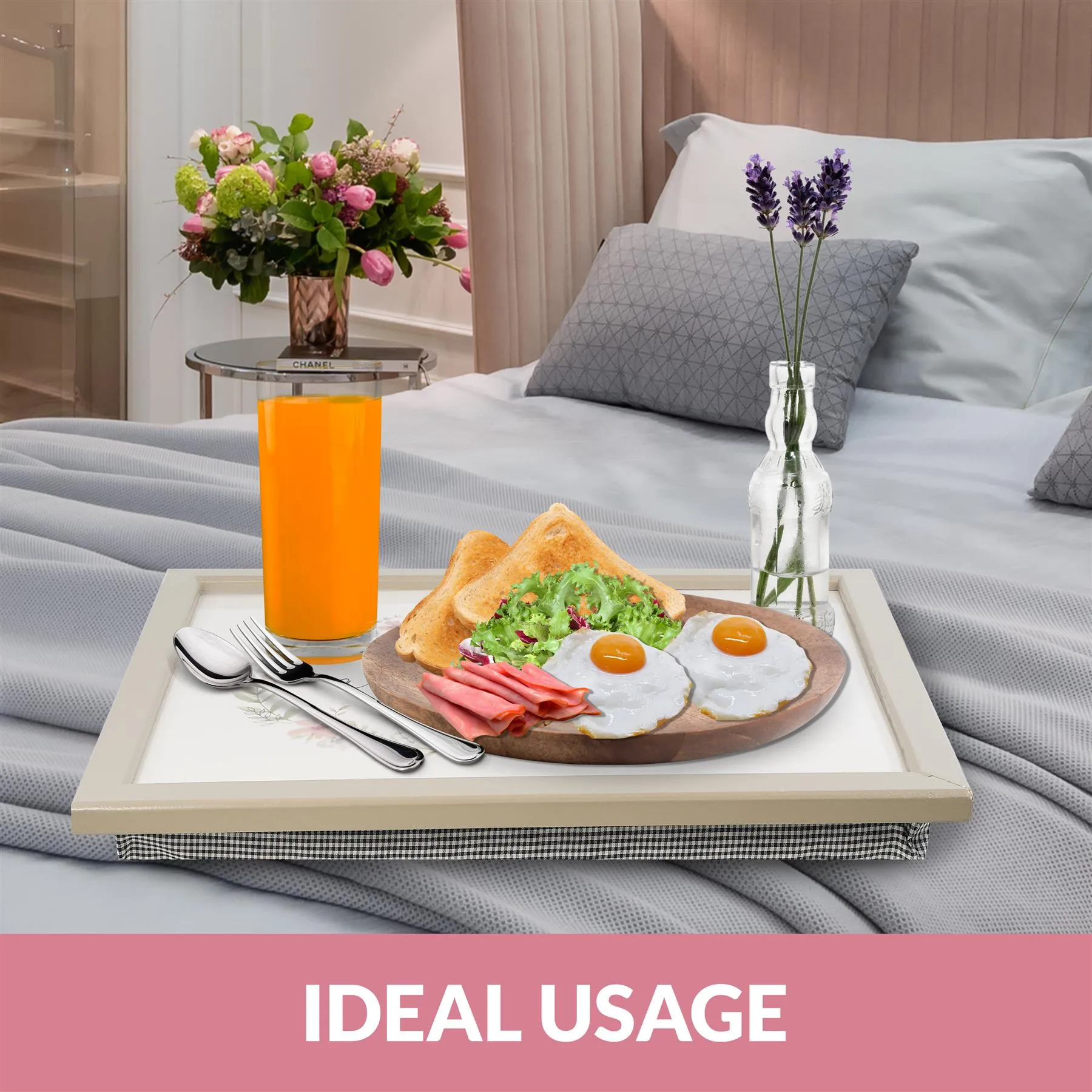 Live a Beautiful Life Lap Tray With Bean Bag Cushion