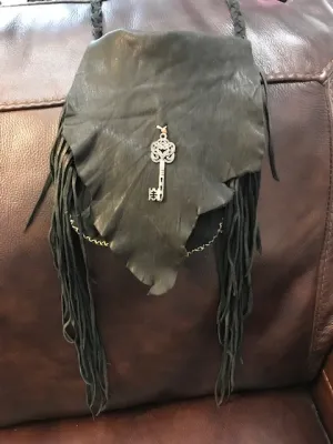 Local Artist of the Week: Kimberly Vaughn-Black Deerskin Purse with Fringe