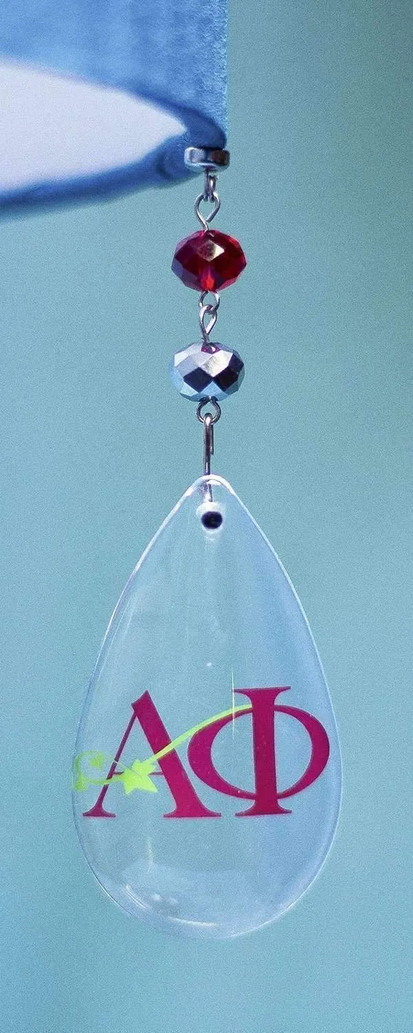 Logo Crystal - Badge- Alpha Phi   (Set of 3)  MAGNETIC ORNAMENT