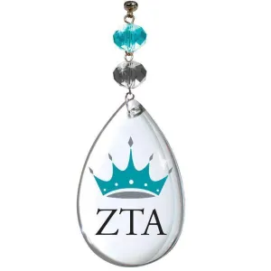 Logo Crystal - Badge- Zeta Tau Alpha - Magnetic Ornament   (Set of 3)