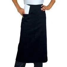 Long Black Waist 3/4 Apron (Pocket )