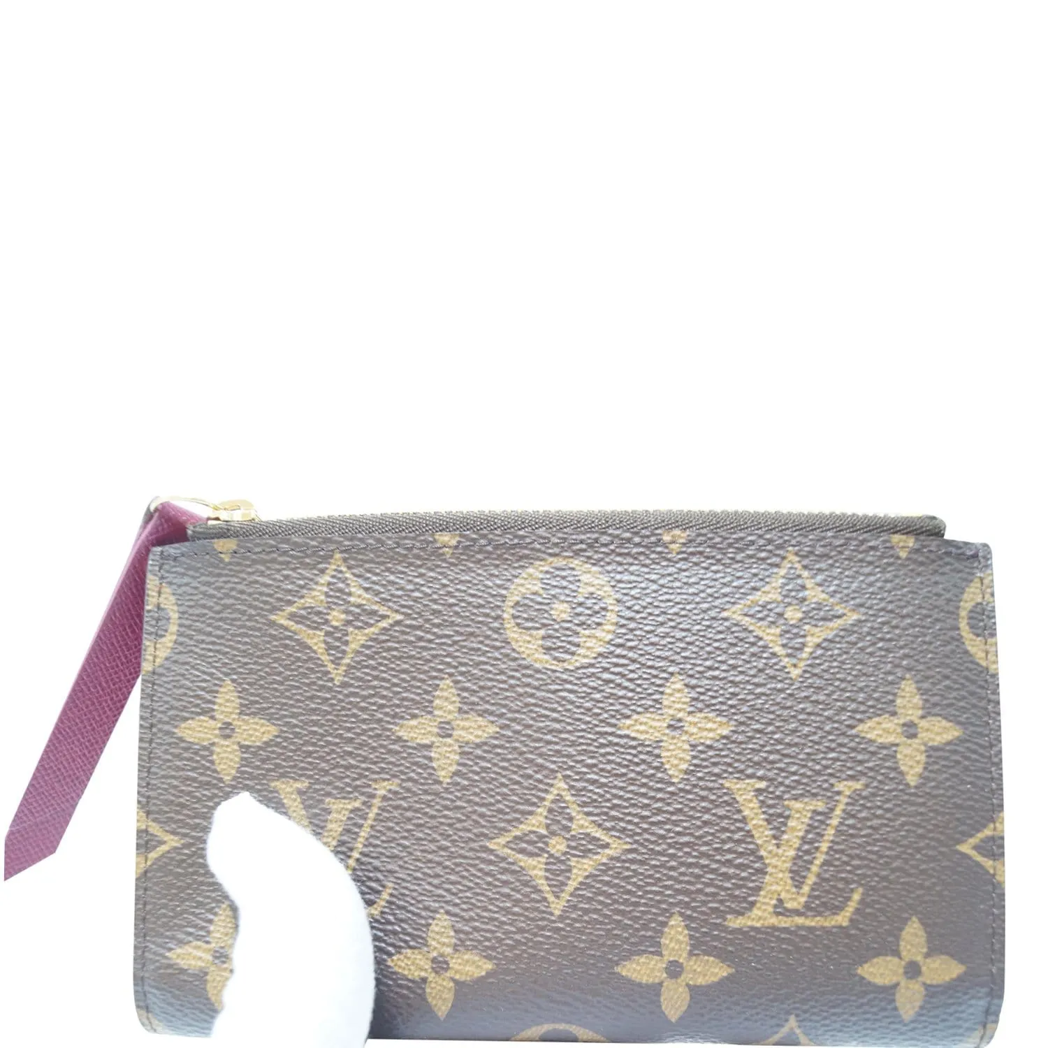 LOUIS VUITTON Adele Monogram Canvas Compact Wallet Brown