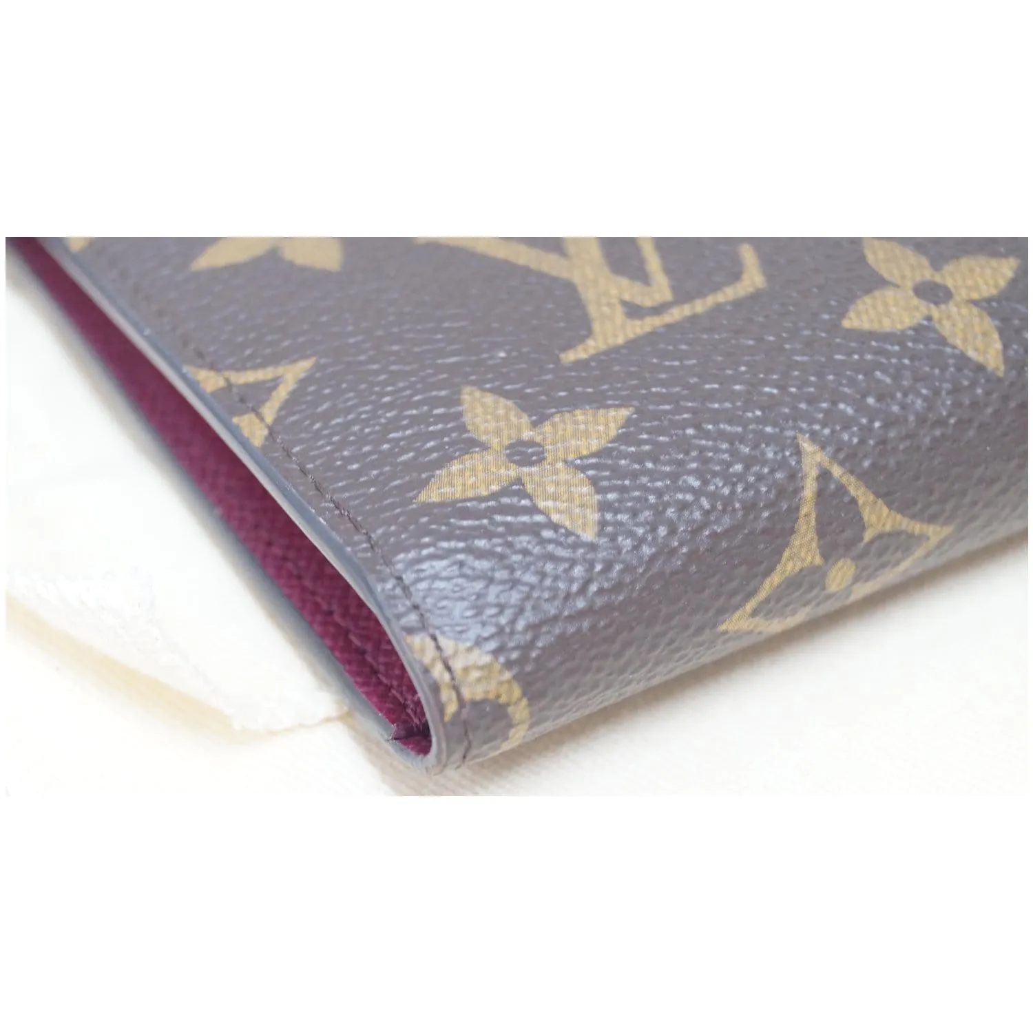 LOUIS VUITTON Adele Monogram Canvas Compact Wallet Brown