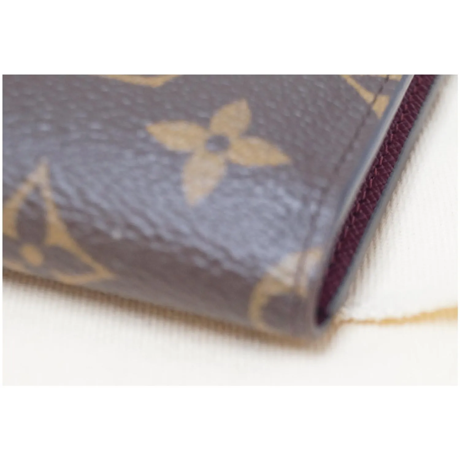 LOUIS VUITTON Adele Monogram Canvas Compact Wallet Brown