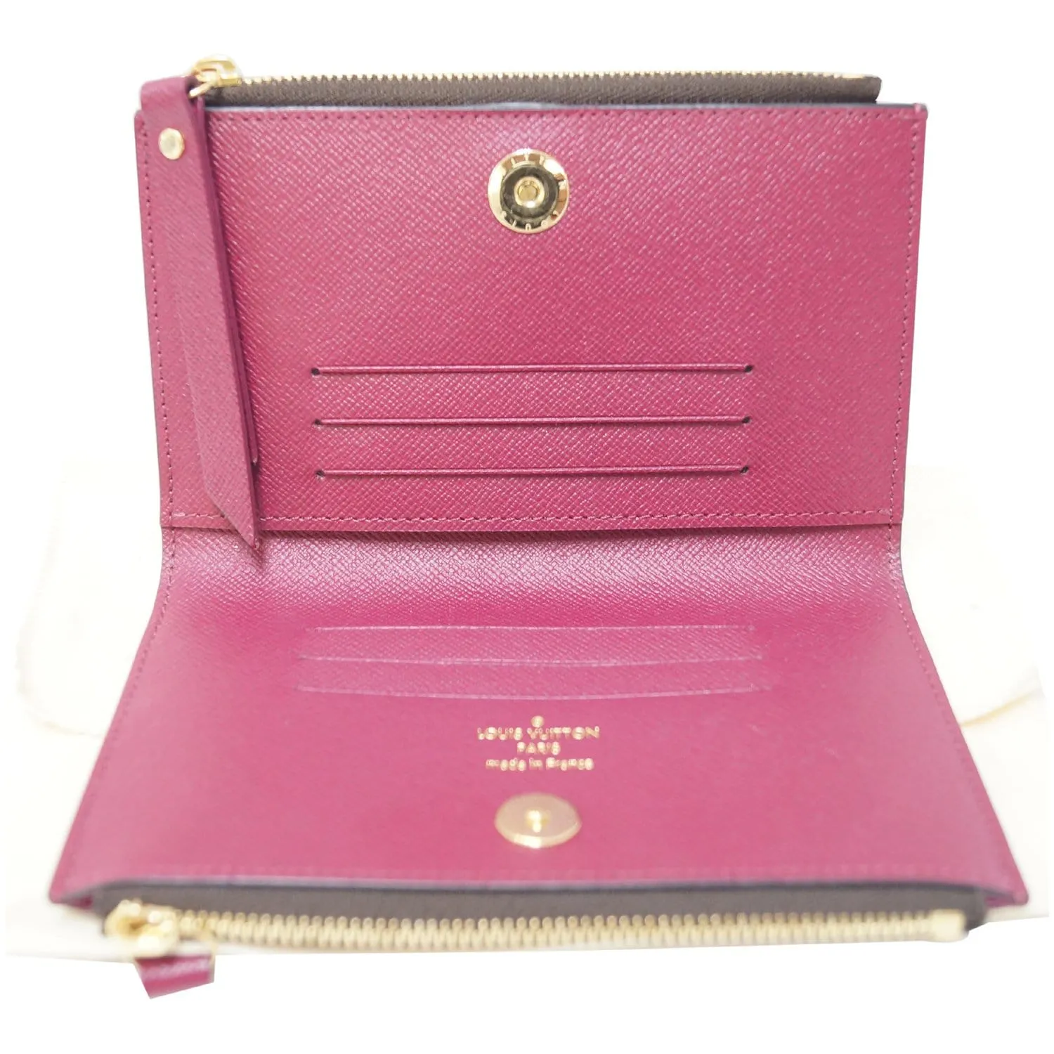 LOUIS VUITTON Adele Monogram Canvas Compact Wallet Brown