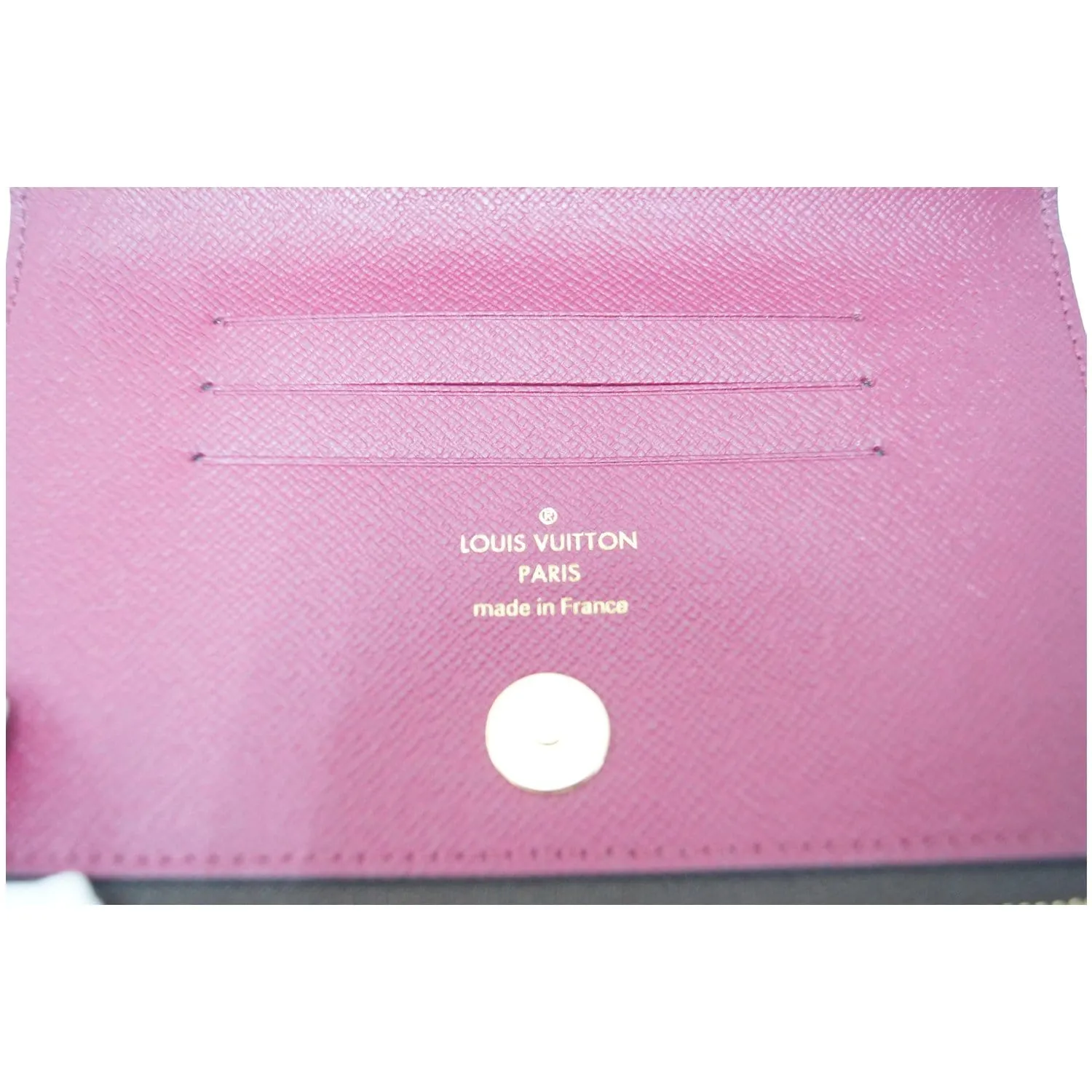 LOUIS VUITTON Adele Monogram Canvas Compact Wallet Brown