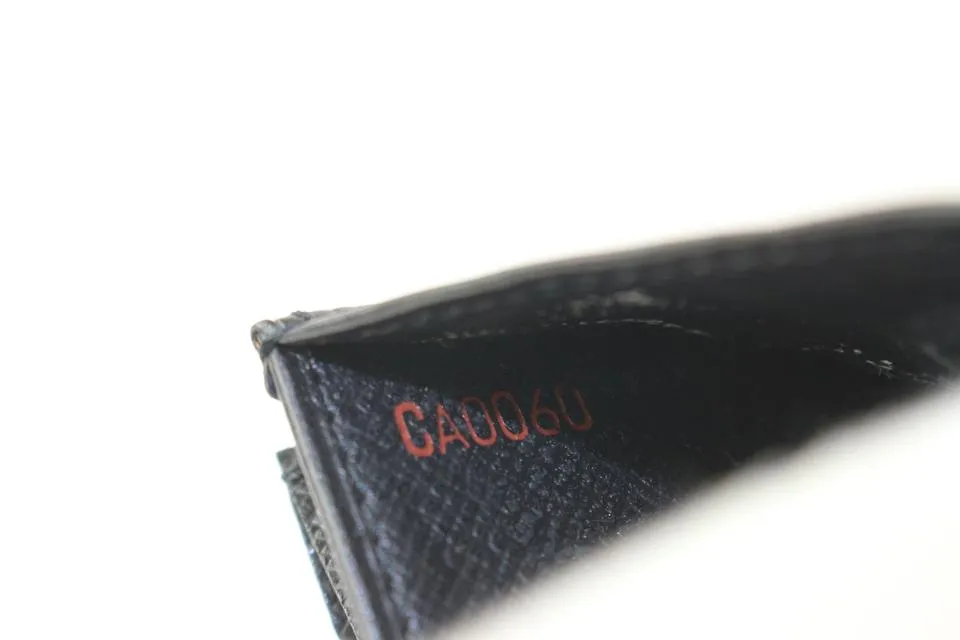 Louis Vuitton Black Epi Leather Noir Coin Purse Change Purse Compact Wallet 826lv81