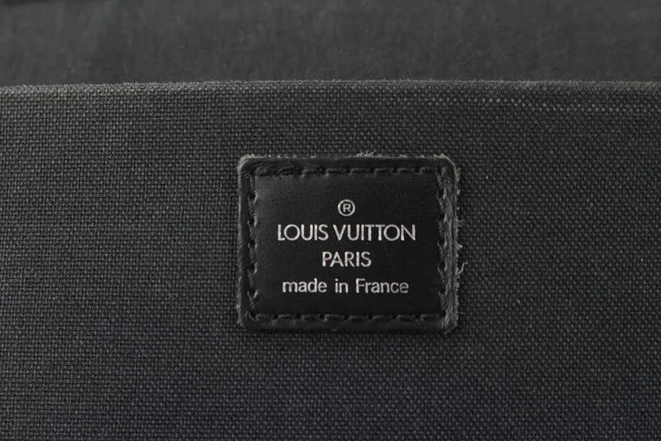 Louis Vuitton Black Taiga Leather Odessa Laptop Bag 917lv17