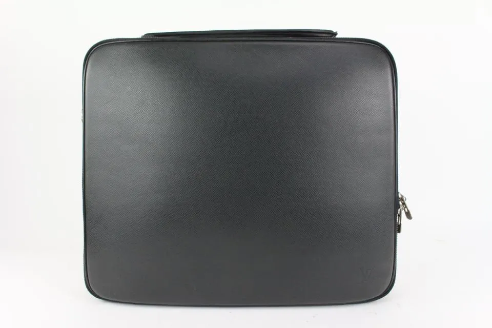 Louis Vuitton Black Taiga Leather Odessa Laptop Bag 917lv17