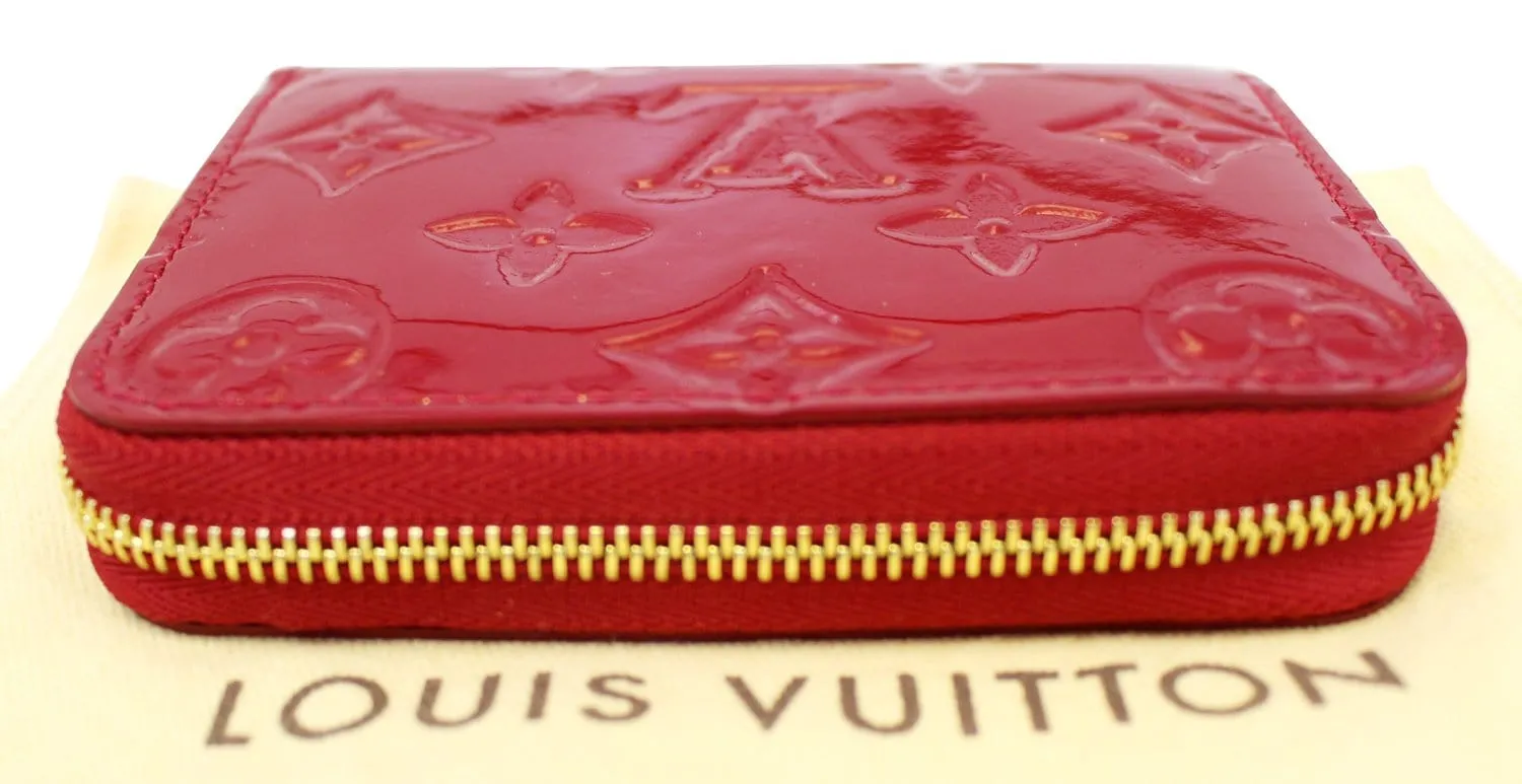 LOUIS VUITTON Cerise Monogram Vernis Zippy Compact Wallet