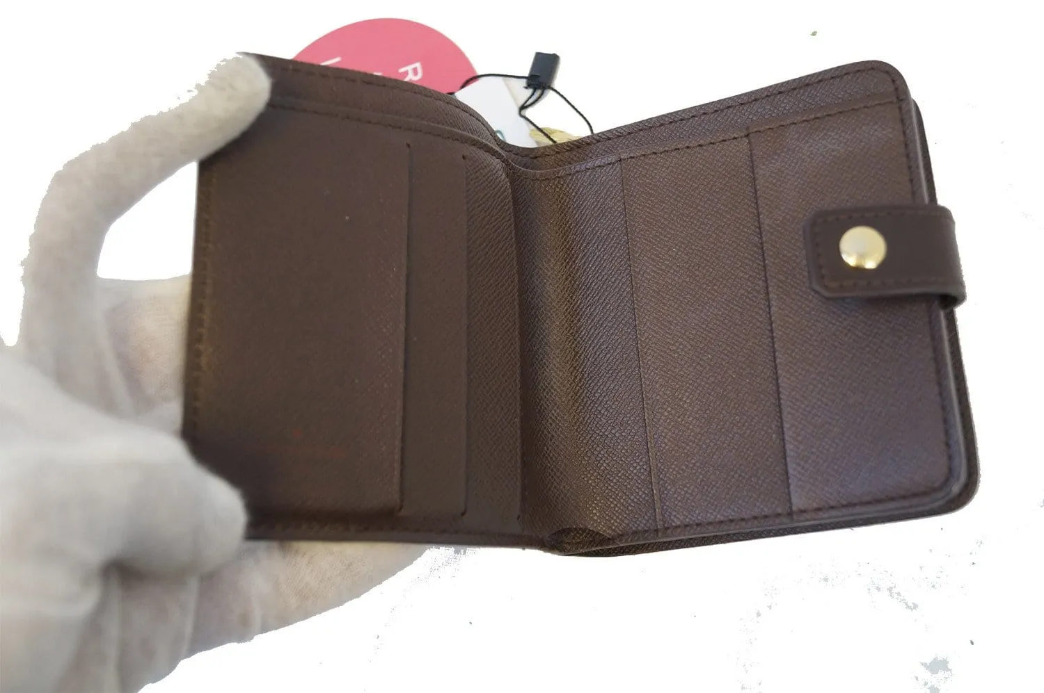 LOUIS VUITTON Damier Canvas leather Compact Zip Wallet