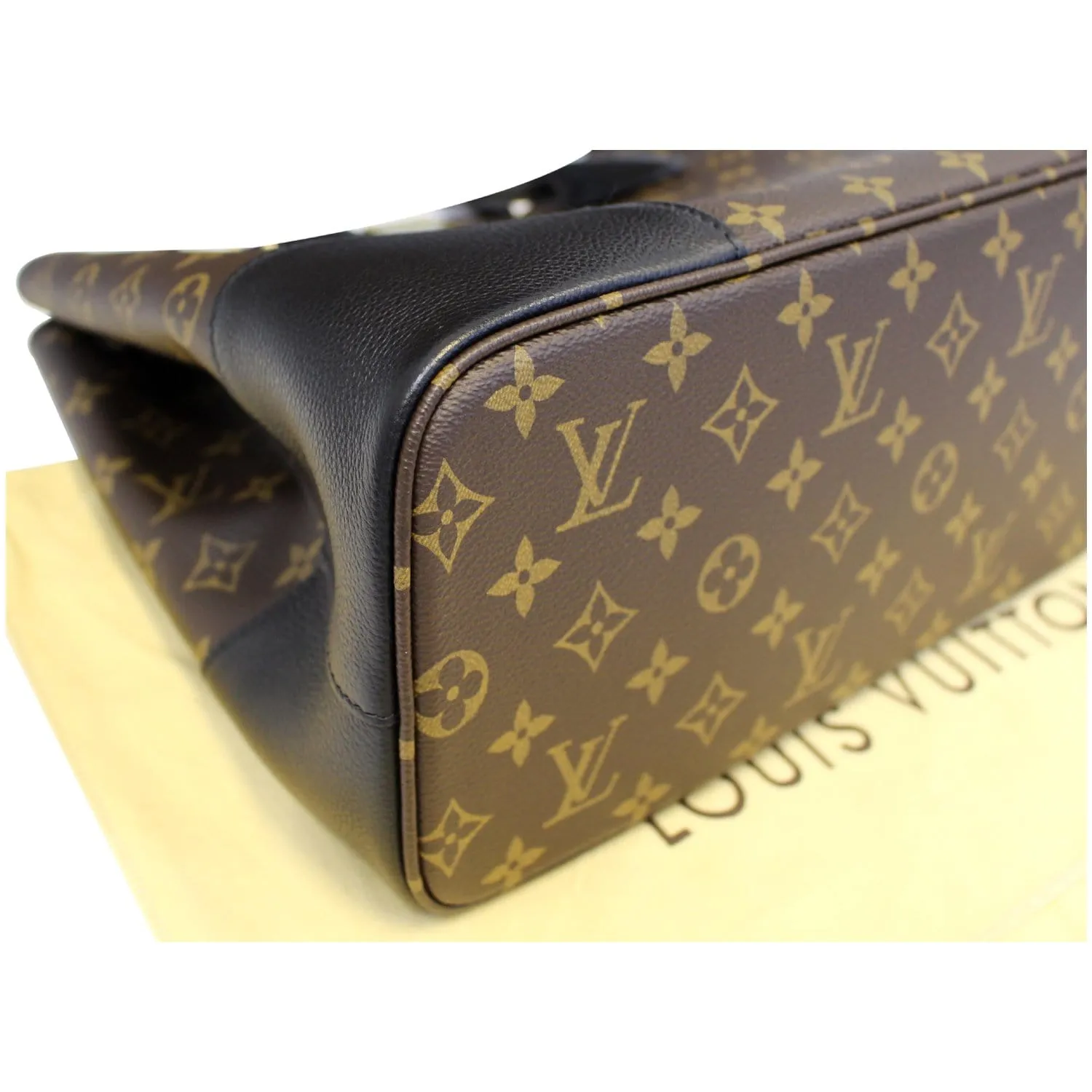 LOUIS VUITTON Flandrin Monogram Canvas Tote Shoulder Bag Brown