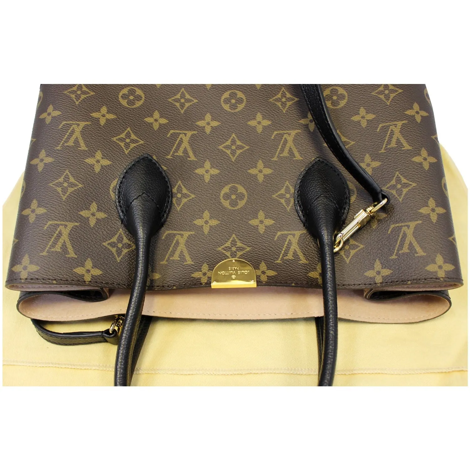 LOUIS VUITTON Flandrin Monogram Canvas Tote Shoulder Bag Brown