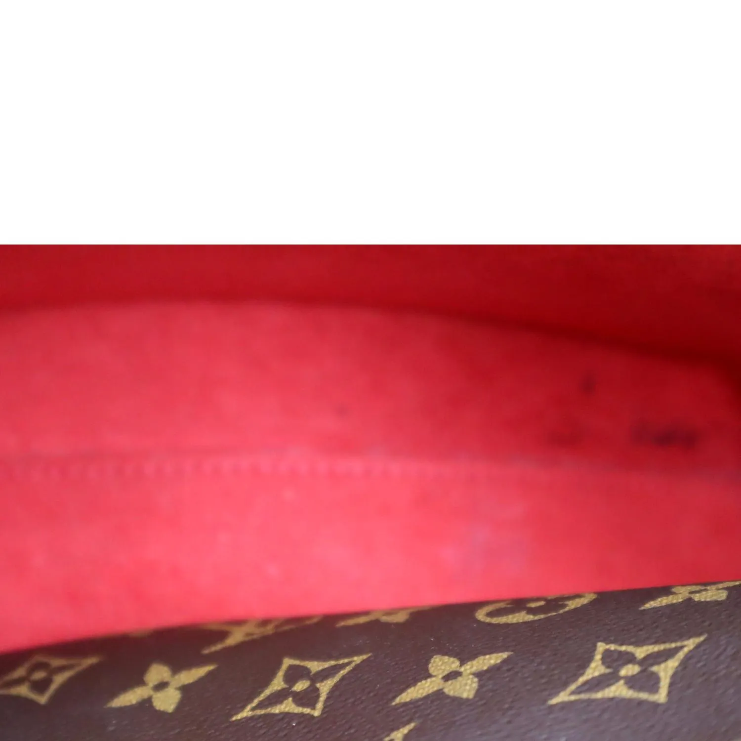 LOUIS VUITTON Flower Monogram Canvas Tote Shoulder Bag Cerise
