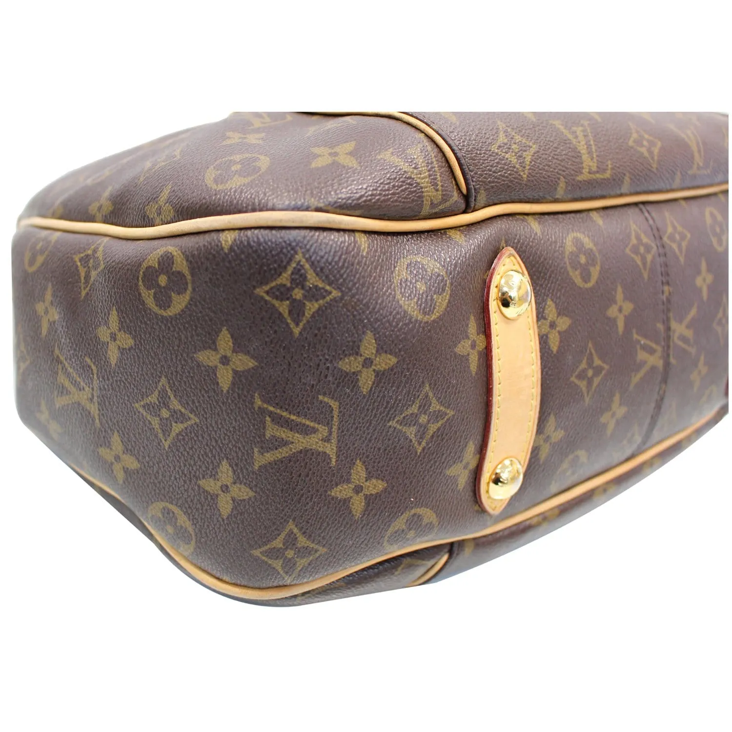 LOUIS VUITTON Galliera PM Monogram Canvas Shoulder Tote Bag Brown