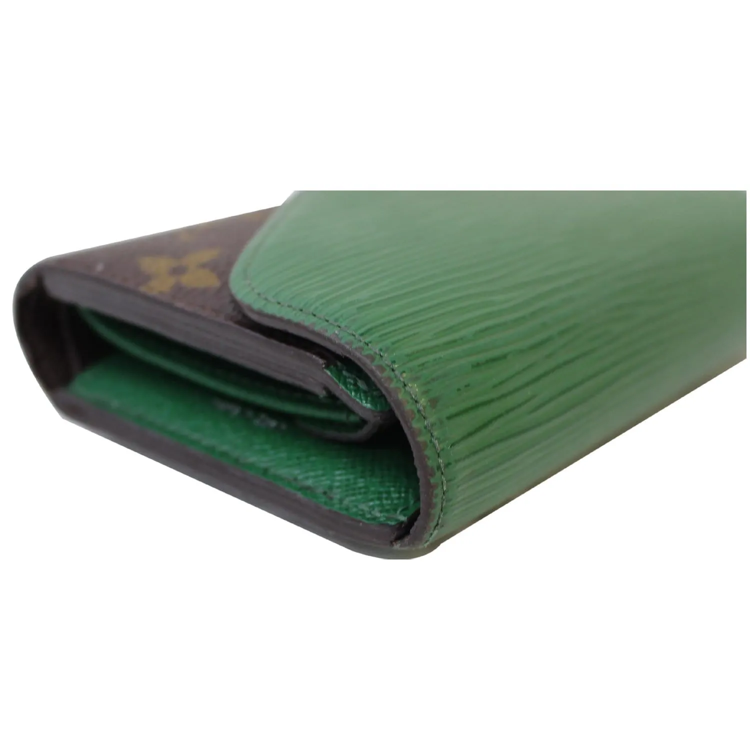 LOUIS VUITTON Marie-Lou Epi Monogram Canvas Compact Wallet Green