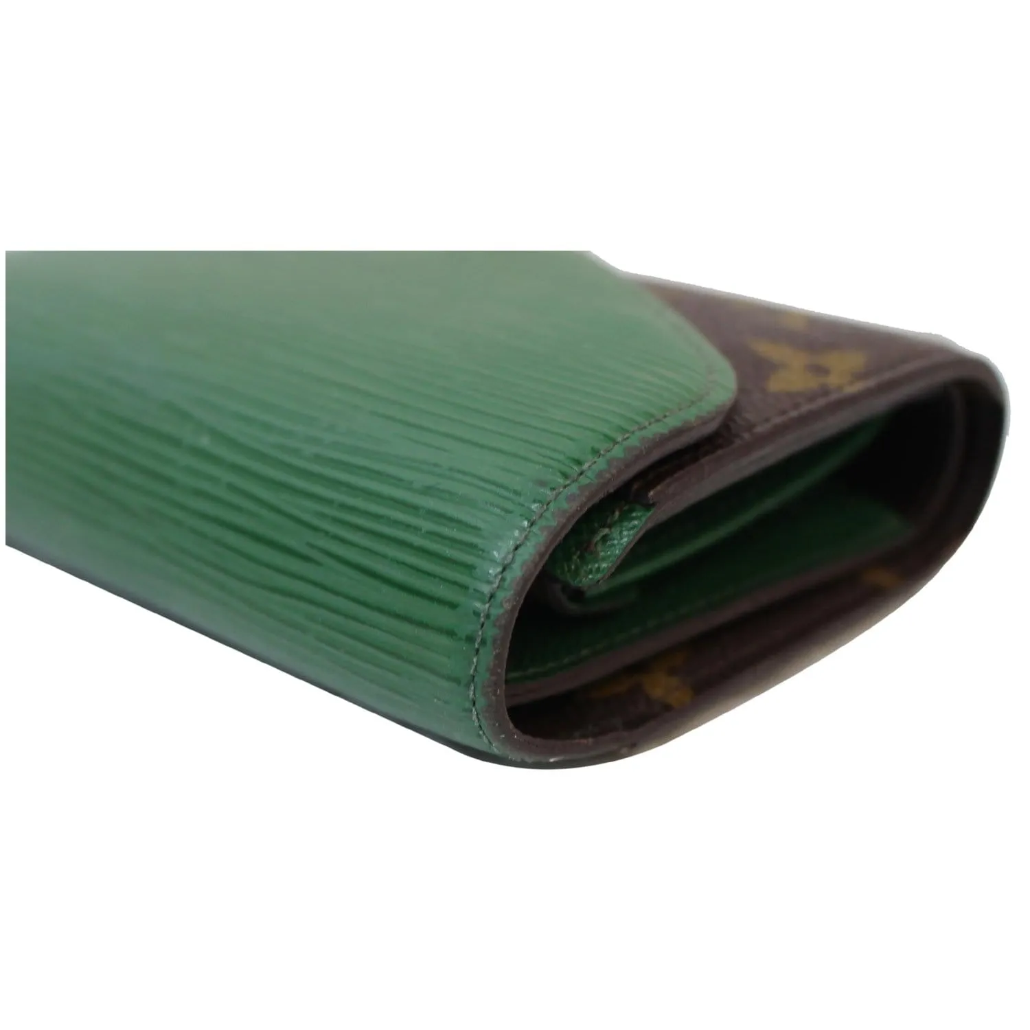 LOUIS VUITTON Marie-Lou Epi Monogram Canvas Compact Wallet Green