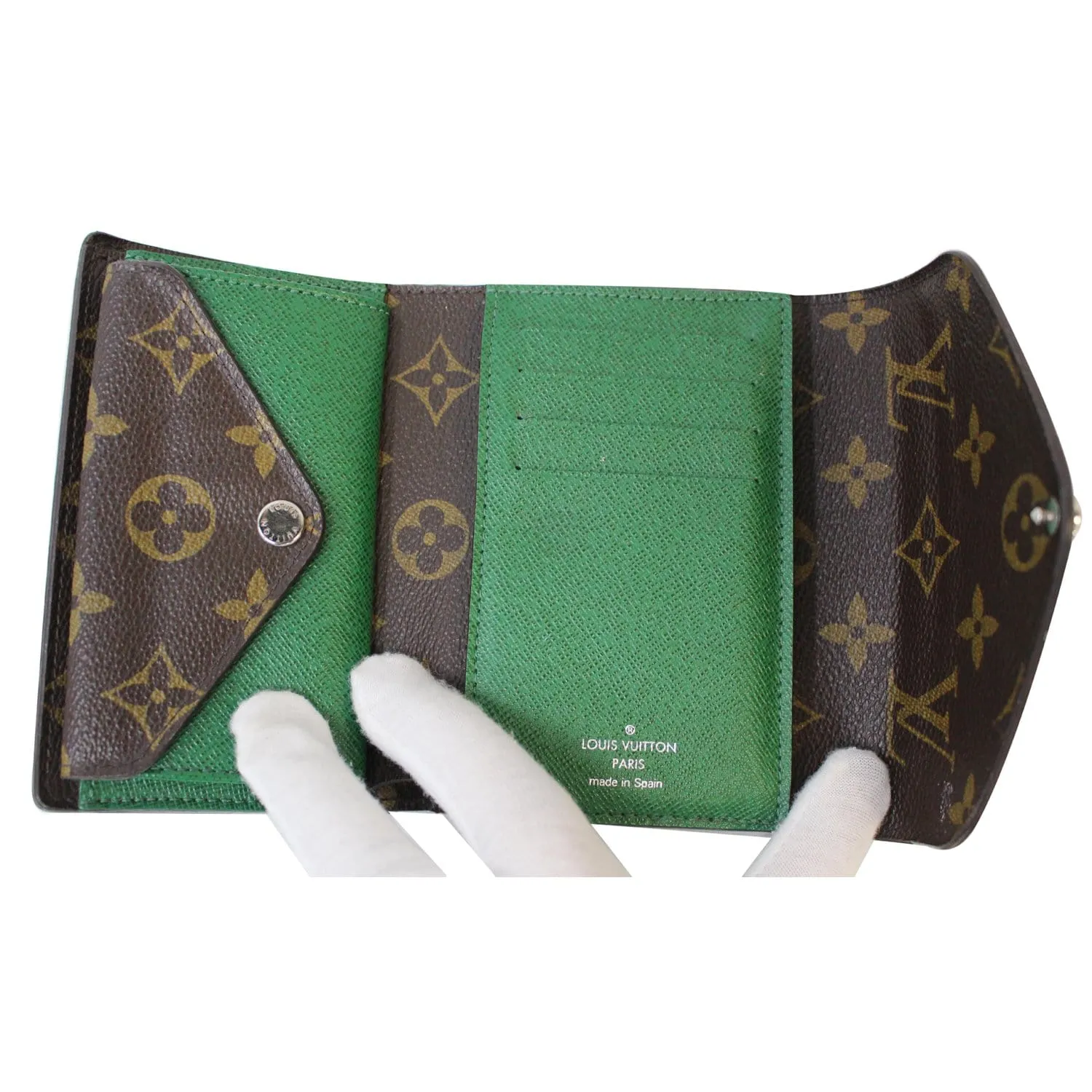 LOUIS VUITTON Marie-Lou Epi Monogram Canvas Compact Wallet Green