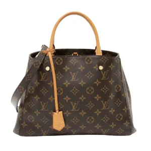 LOUIS VUITTON Monogram Canvas Montaigne MM Tote/Shoulder Bag