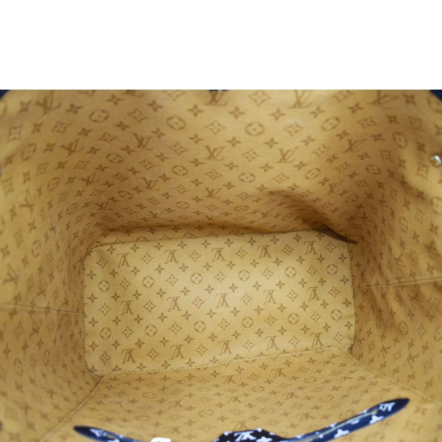 LOUIS VUITTON Neverfull Crafty Monogram Gaint Canvas Tote Bag Caramel