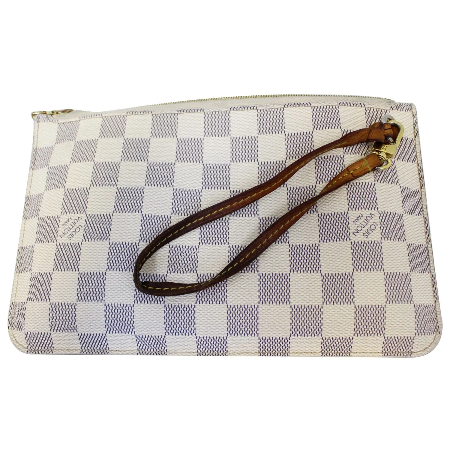 LOUIS VUITTON Neverfull GM Damier Azur Tote Shoulder Bag White
