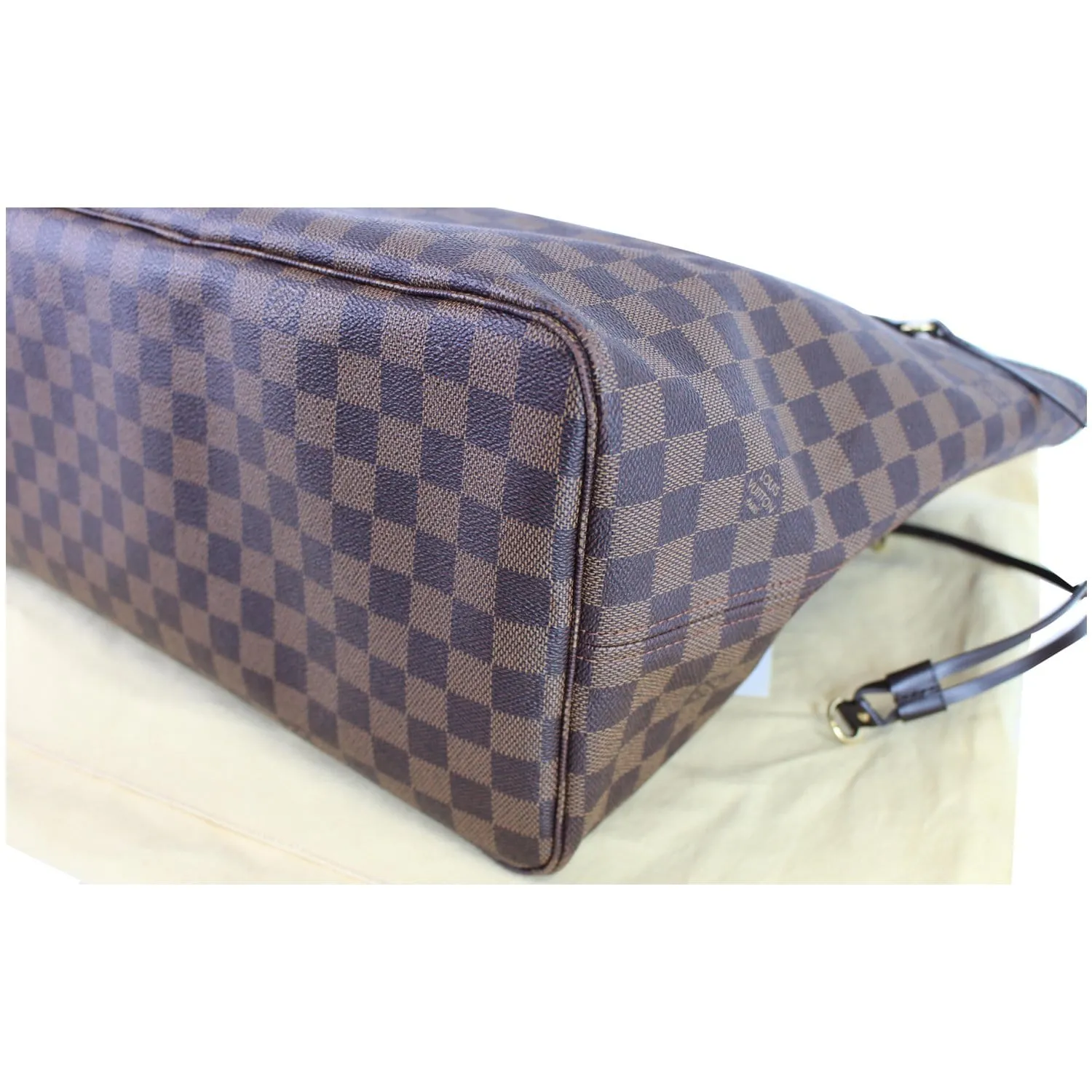 LOUIS VUITTON Neverfull GM Damier Ebene Shoulder Bag Brown