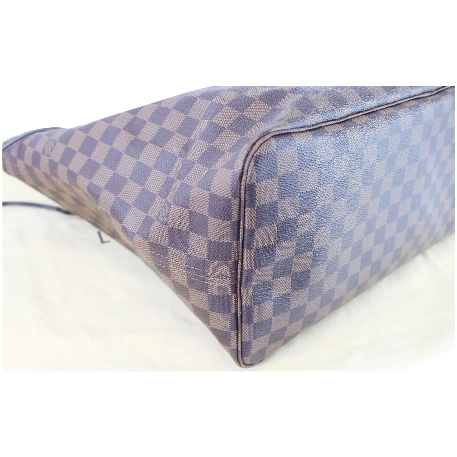 LOUIS VUITTON Neverfull GM Damier Ebene Shoulder Bag Brown