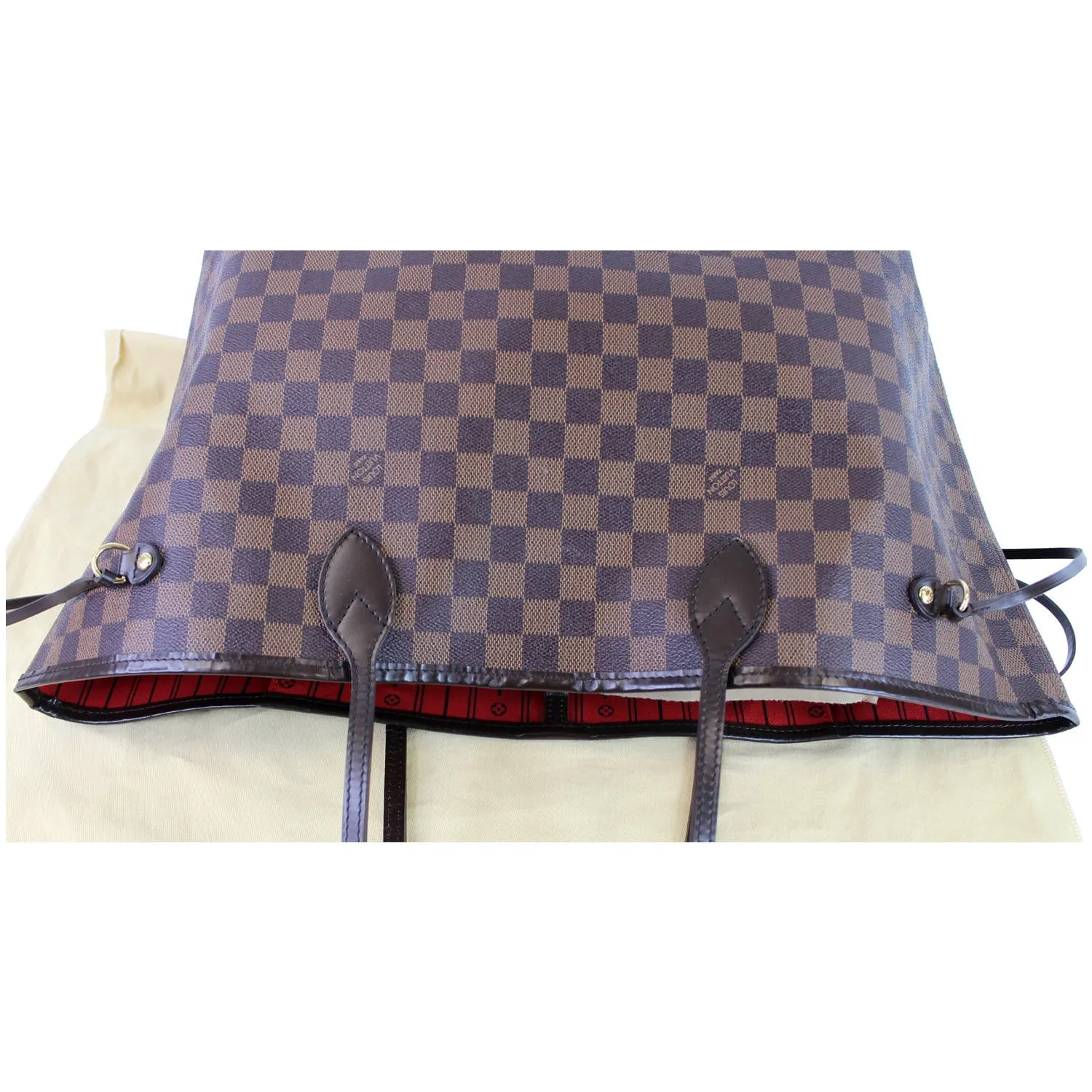 LOUIS VUITTON Neverfull GM Damier Ebene Shoulder Bag Brown