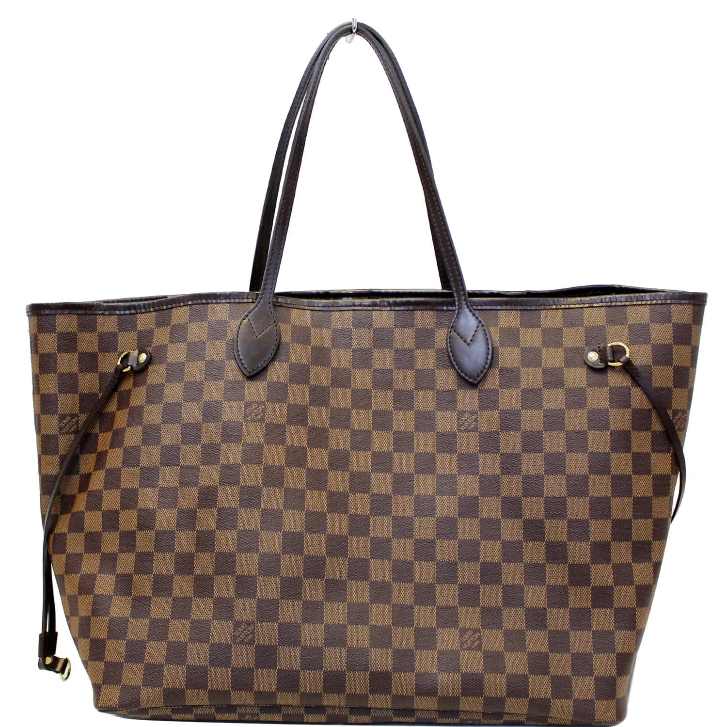 LOUIS VUITTON Neverfull GM Damier Ebene Tote Shoulder Bag Brown