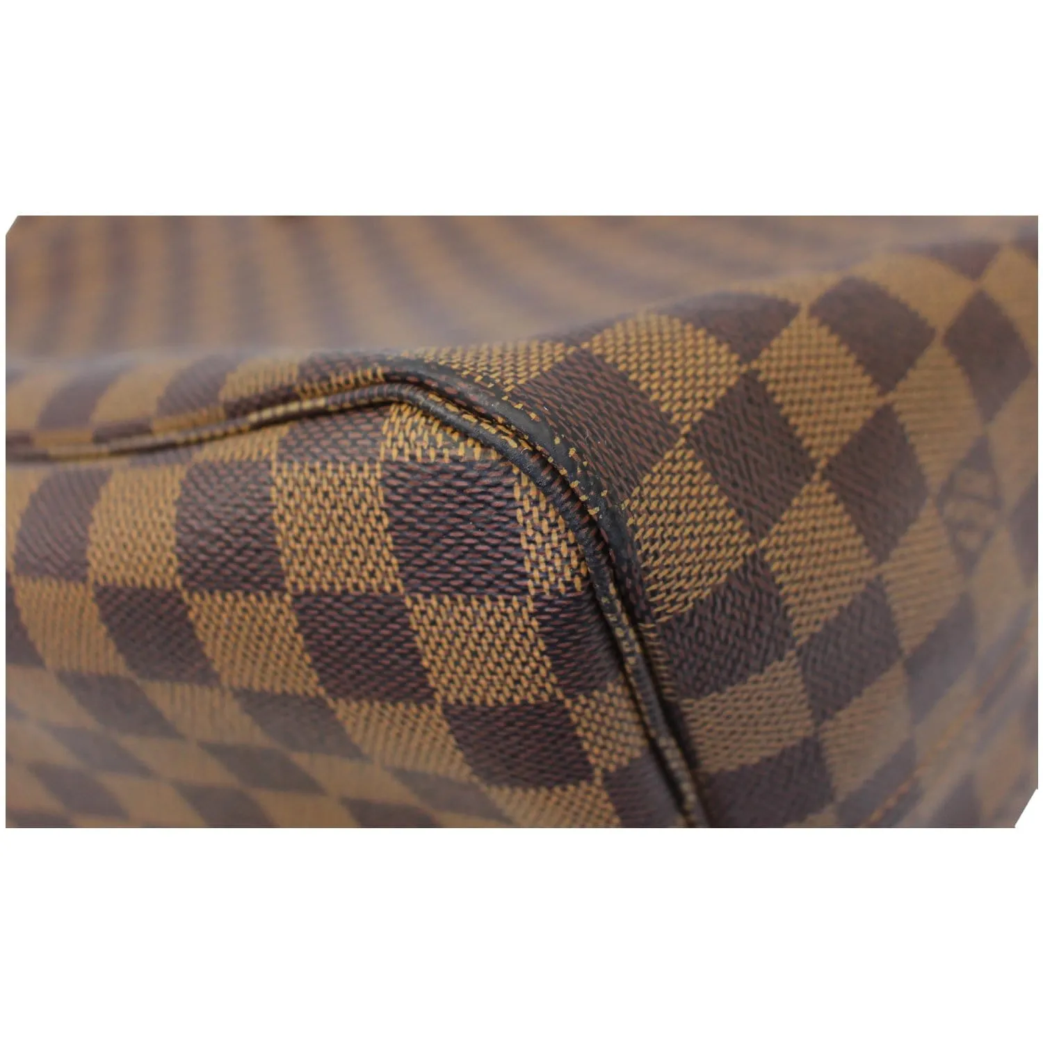 LOUIS VUITTON Neverfull GM Damier Ebene Tote Shoulder Bag Brown