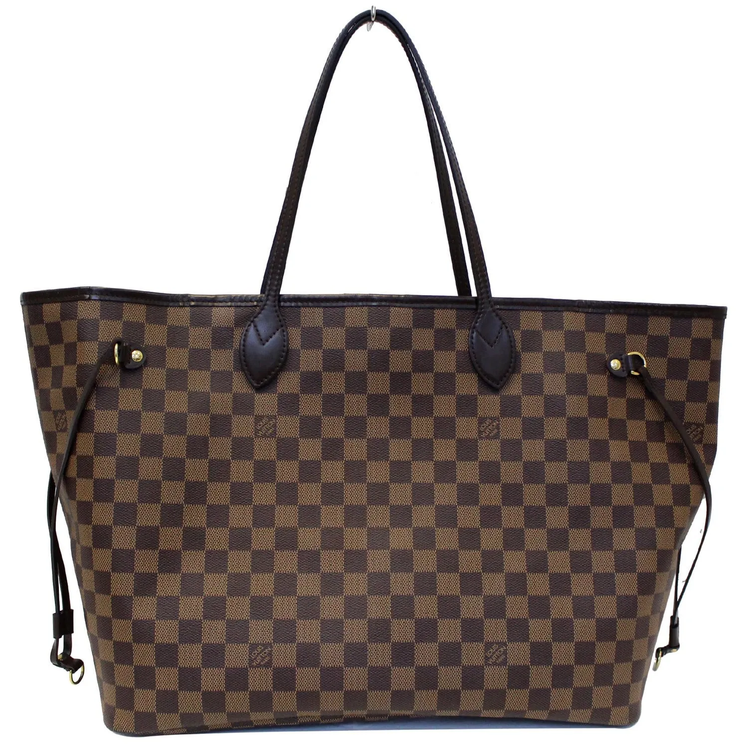 LOUIS VUITTON Neverfull GM Damier Ebene Tote Shoulder Bag Brown