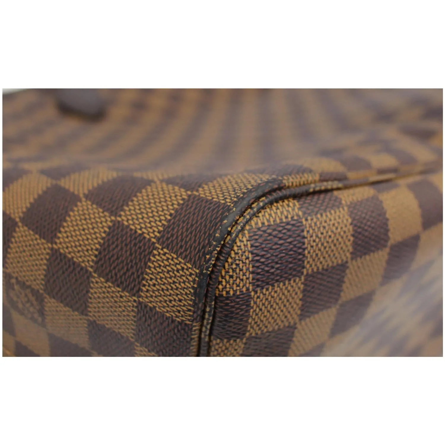 LOUIS VUITTON Neverfull GM Damier Ebene Tote Shoulder Bag Brown
