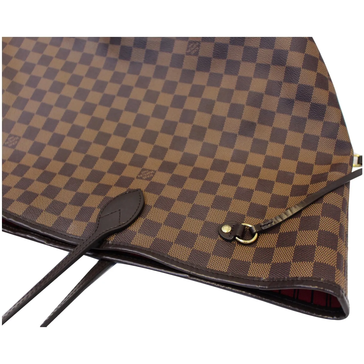 LOUIS VUITTON Neverfull GM Damier Ebene Tote Shoulder Bag Brown