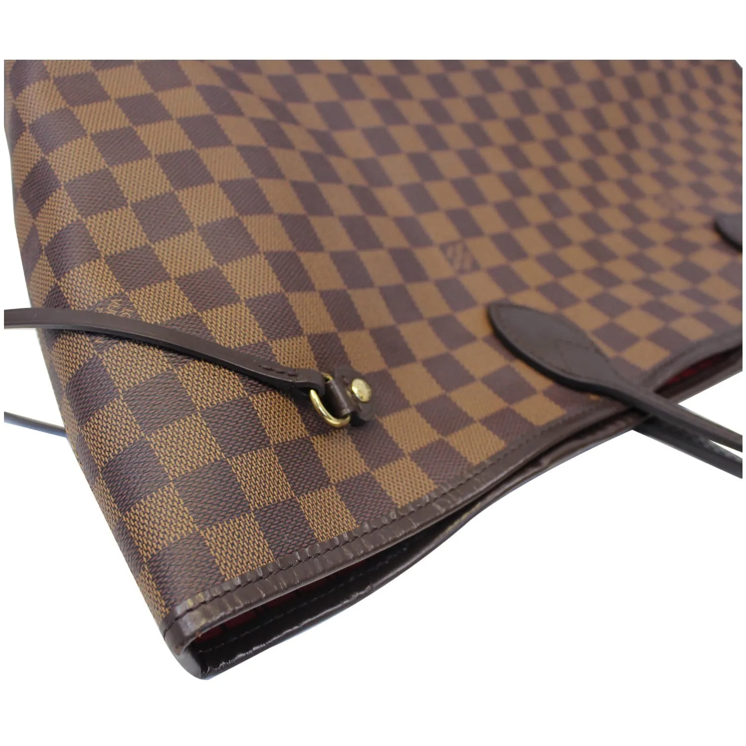 LOUIS VUITTON Neverfull GM Damier Ebene Tote Shoulder Bag Brown