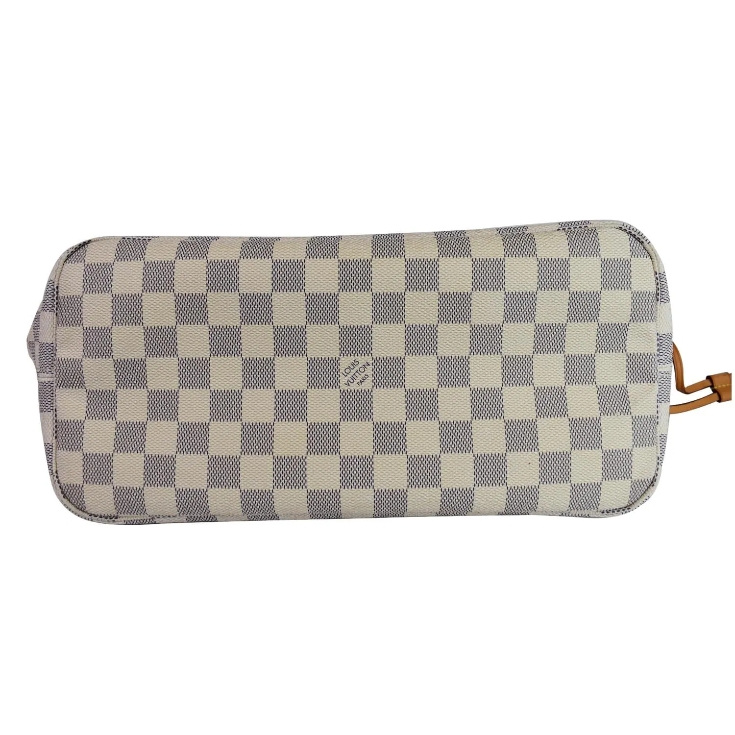LOUIS VUITTON Neverfull MM Damier Azur Tote Shoulder Bag White