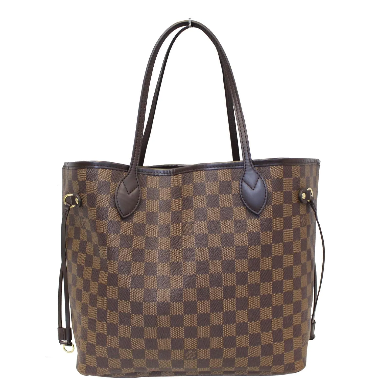 LOUIS VUITTON Neverfull MM Damier Ebene Tote Shoulder Bag Rose Ballerine