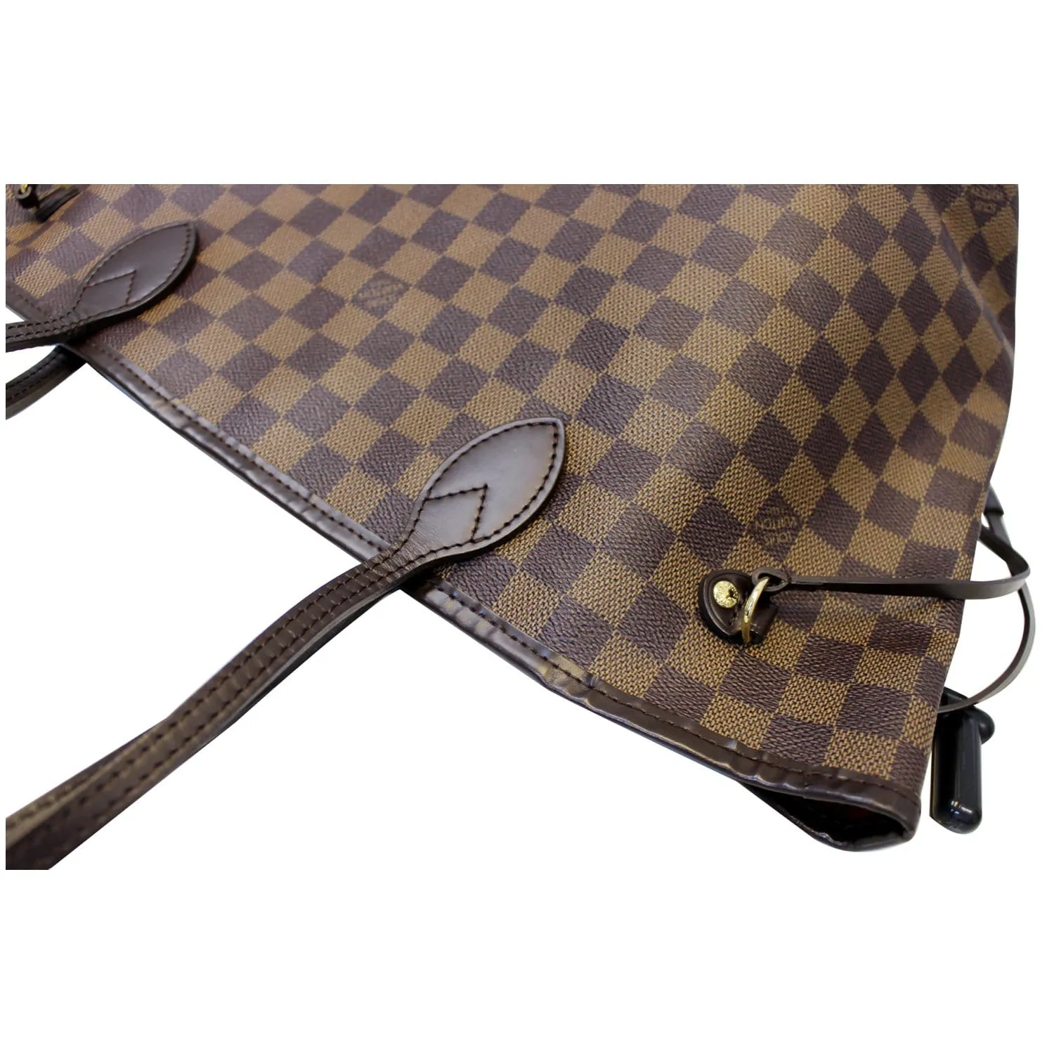 LOUIS VUITTON Neverfull MM Damier Ebene Tote Shoulder Bag