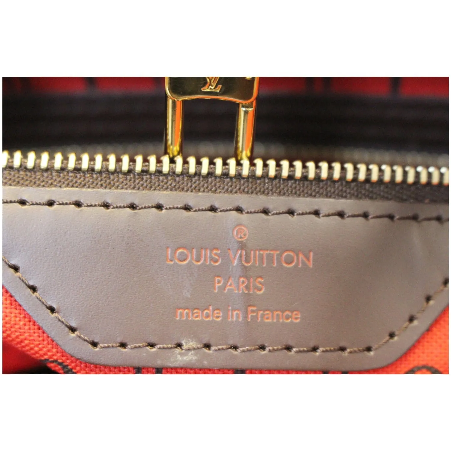 LOUIS VUITTON Neverfull MM Damier Ebene Tote Shoulder Bag