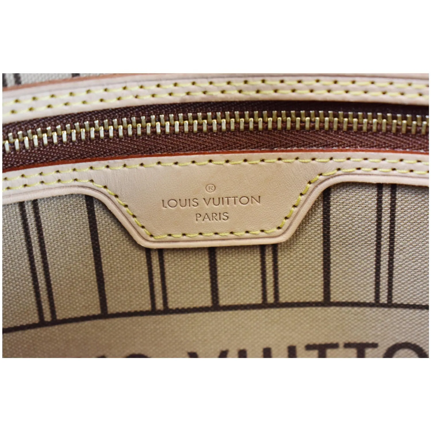 LOUIS VUITTON Neverfull MM Monogram Canvas Tote Shoulder Bag Brown