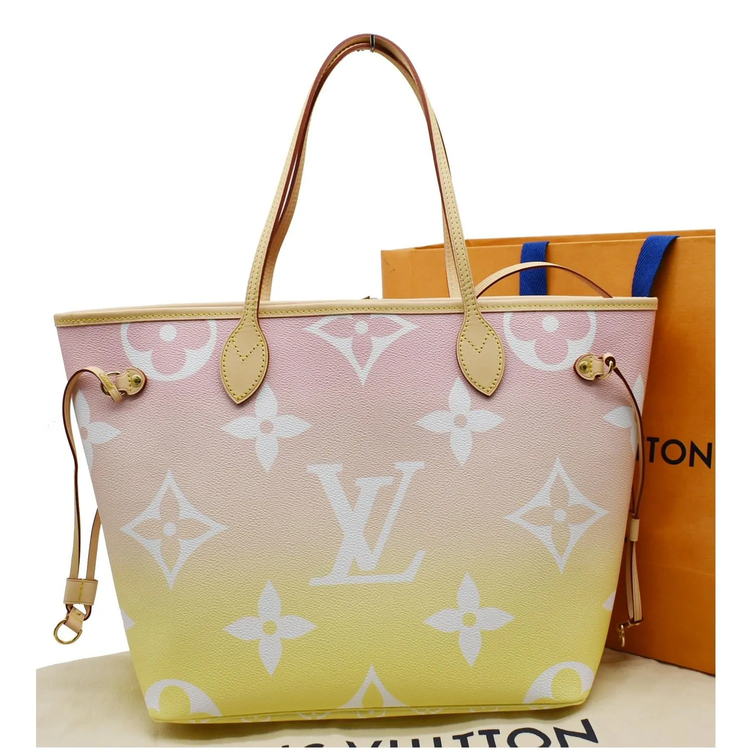 LOUIS VUITTON Neverfull MM Pool Monogram Giant Tote Shoulder Bag Light Pink - 20% OFF