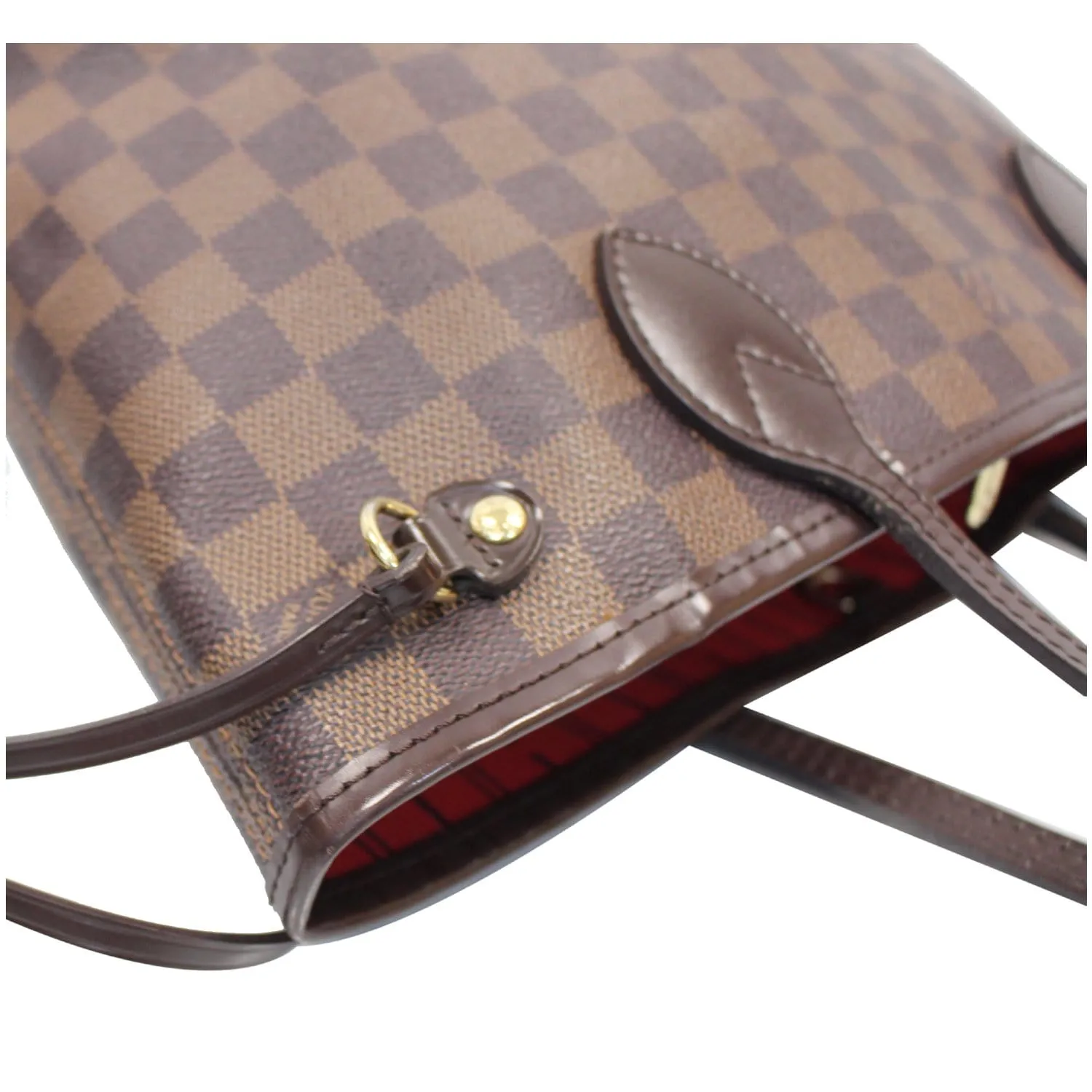 LOUIS VUITTON Neverfull PM Damier Ebene Tote Shoulder Bag Brown