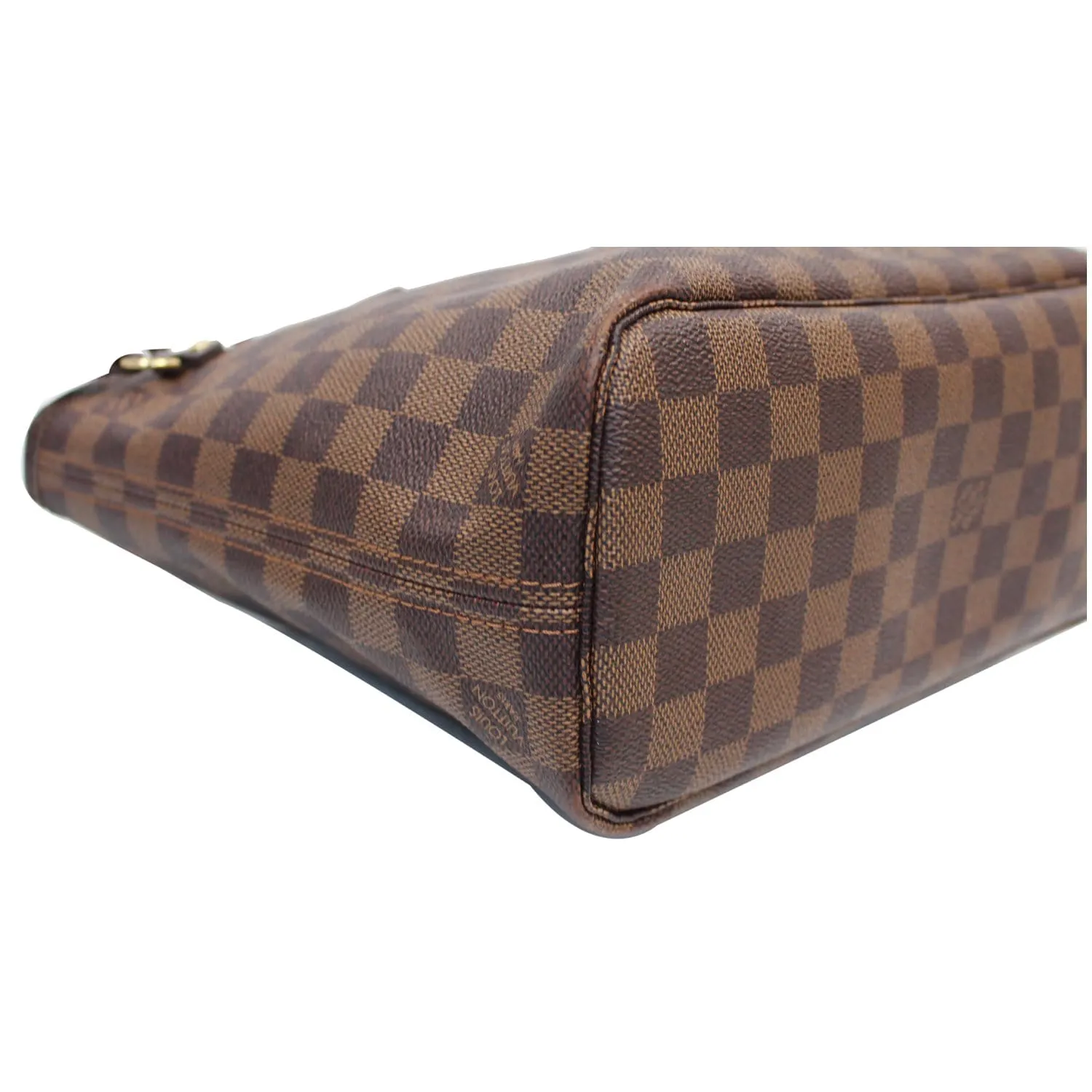 LOUIS VUITTON Neverfull PM Damier Ebene Tote Shoulder Bag Brown
