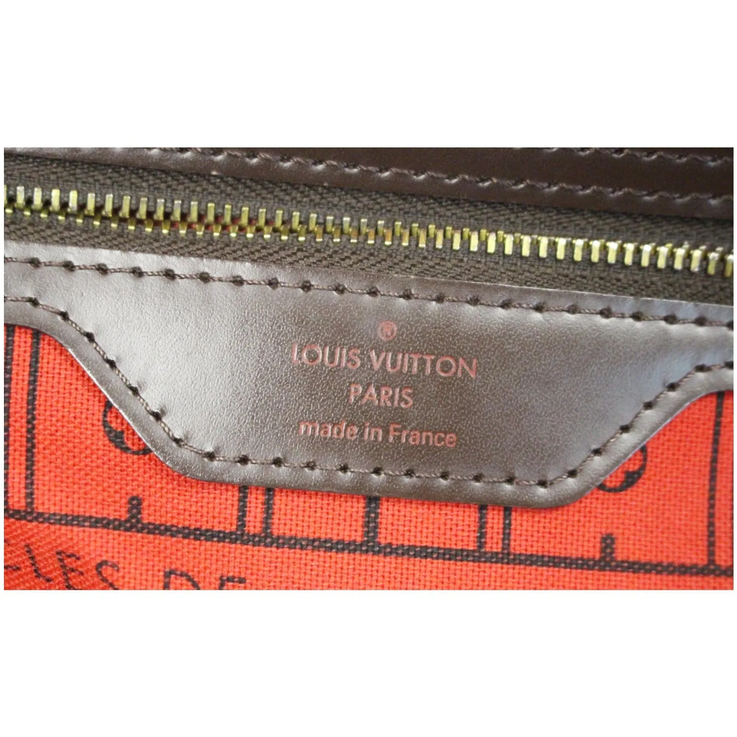 LOUIS VUITTON Neverfull PM Damier Ebene Tote Shoulder Bag Brown