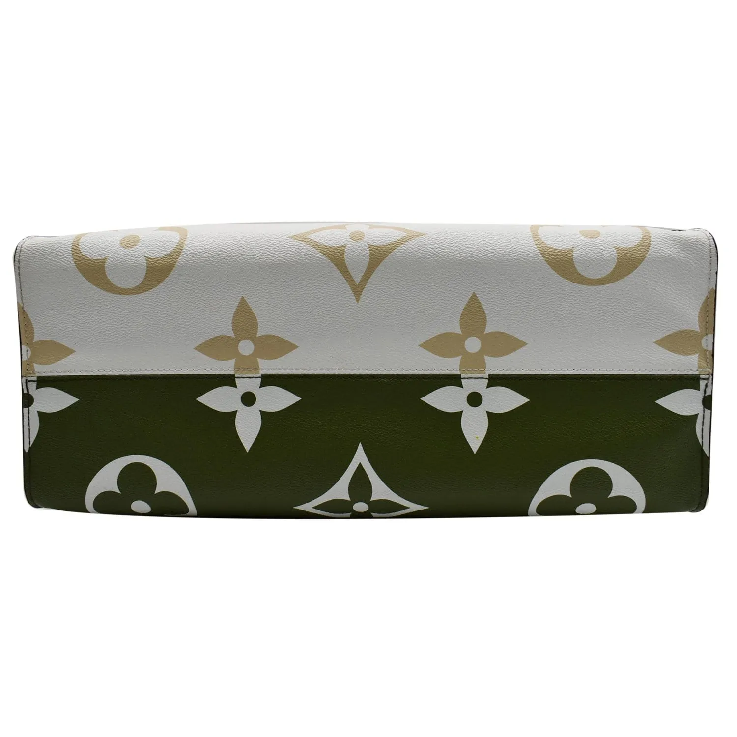 LOUIS VUITTON Onthego GM Giant Monogram Canvas Tote Shoulder Bag Khaki Green
