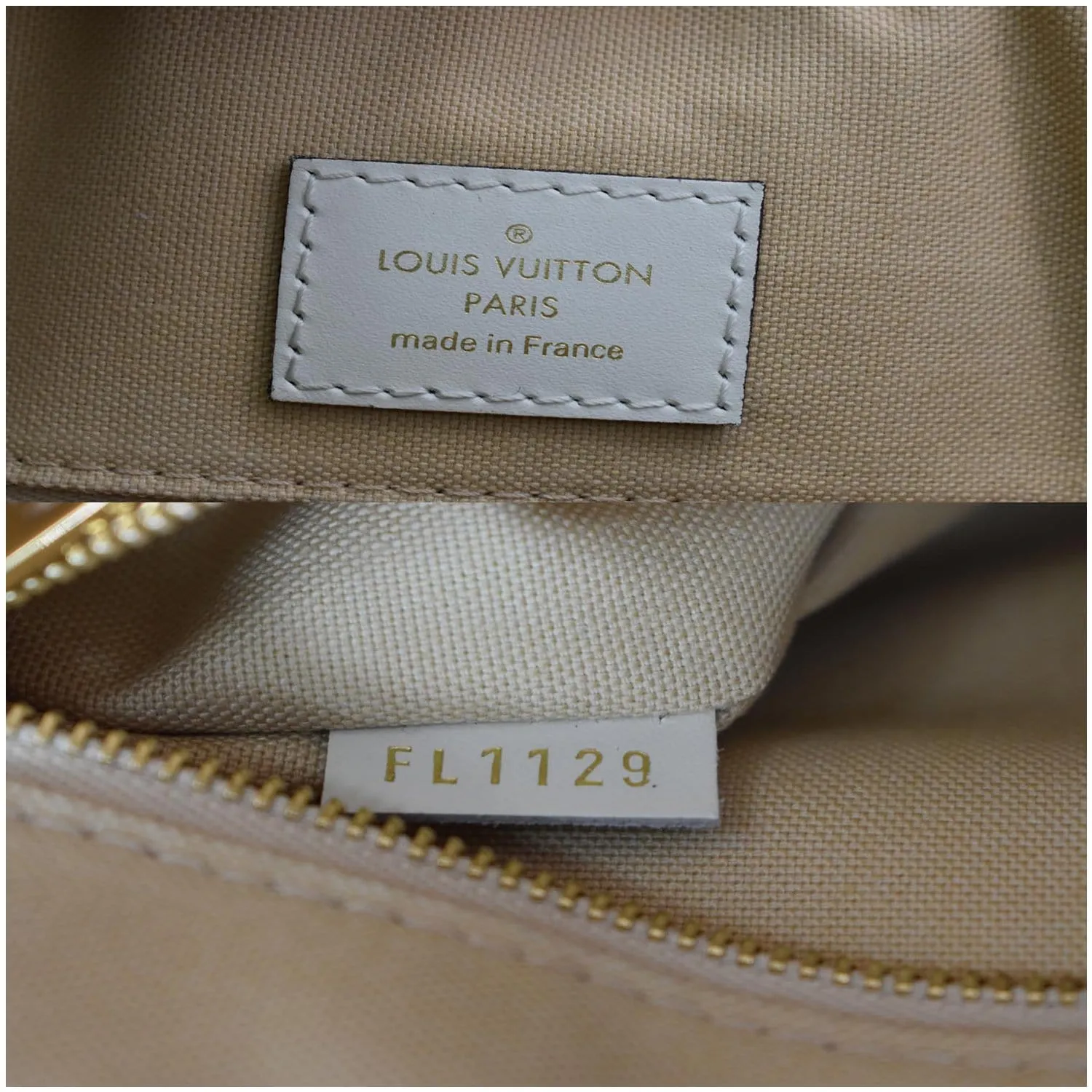 LOUIS VUITTON Onthego GM Giant Monogram Canvas Tote Shoulder Bag Khaki Green