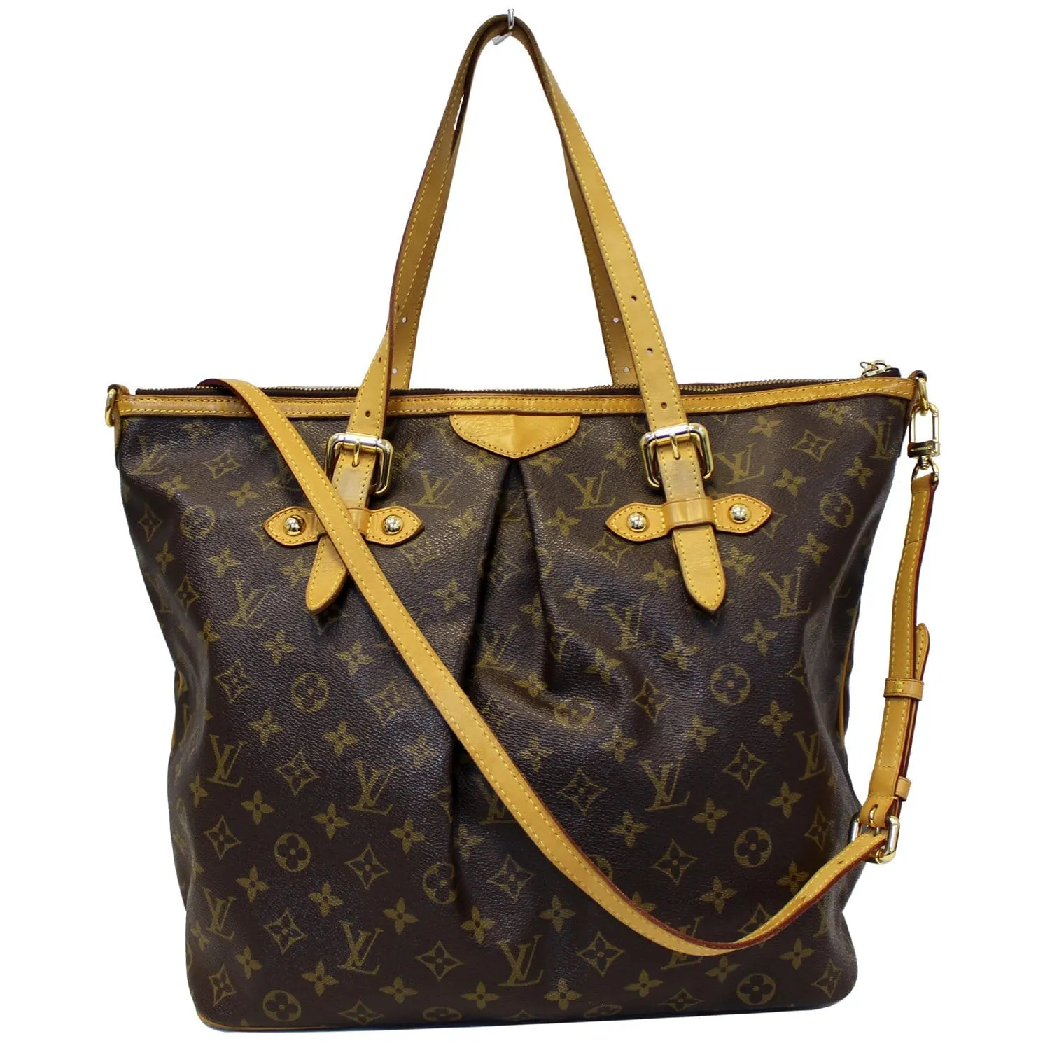 LOUIS VUITTON Palermo GM Monogram Canvas Tote Shoulder Bag Brown