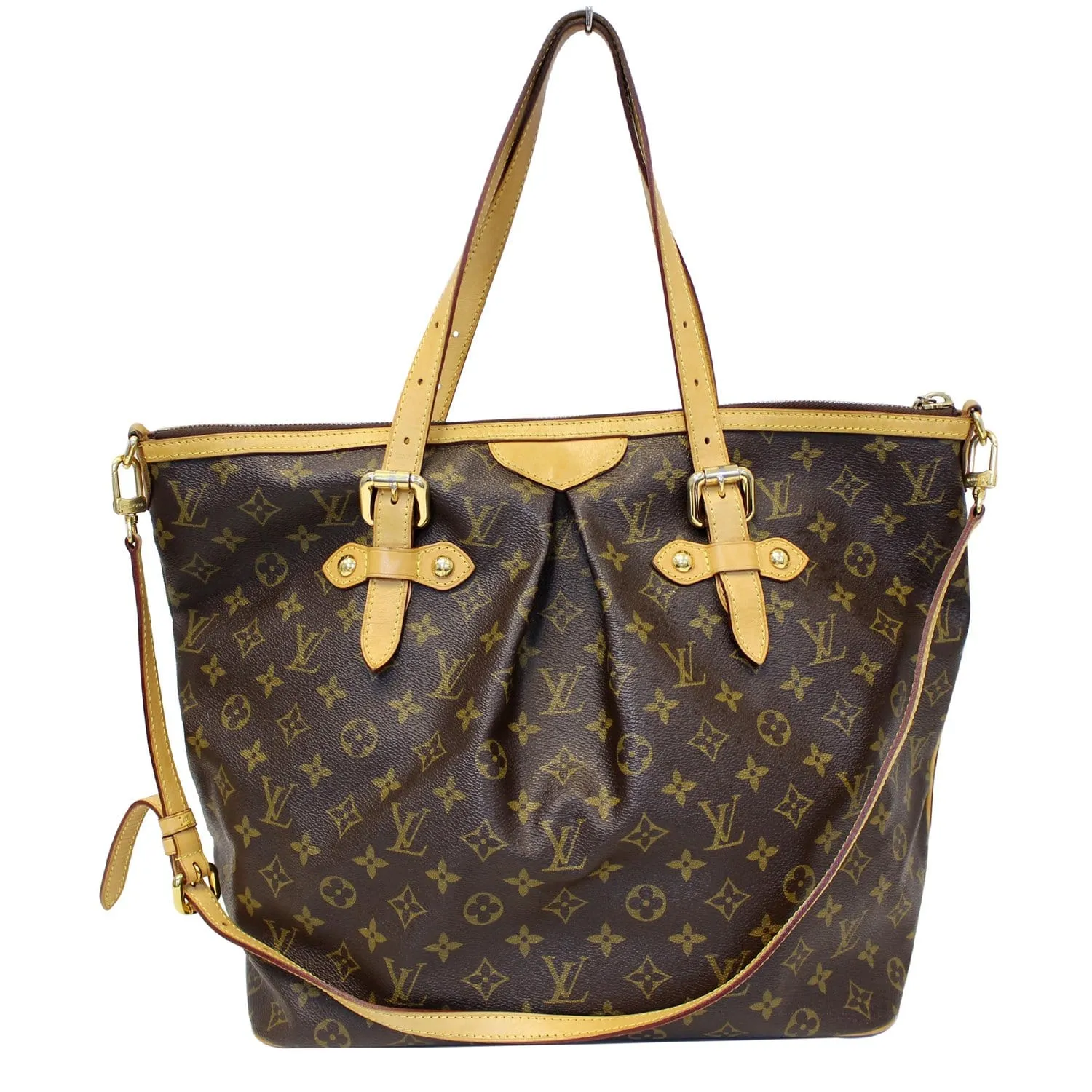 LOUIS VUITTON Palermo GM Monogram Canvas Tote Shoulder Bag Brown
