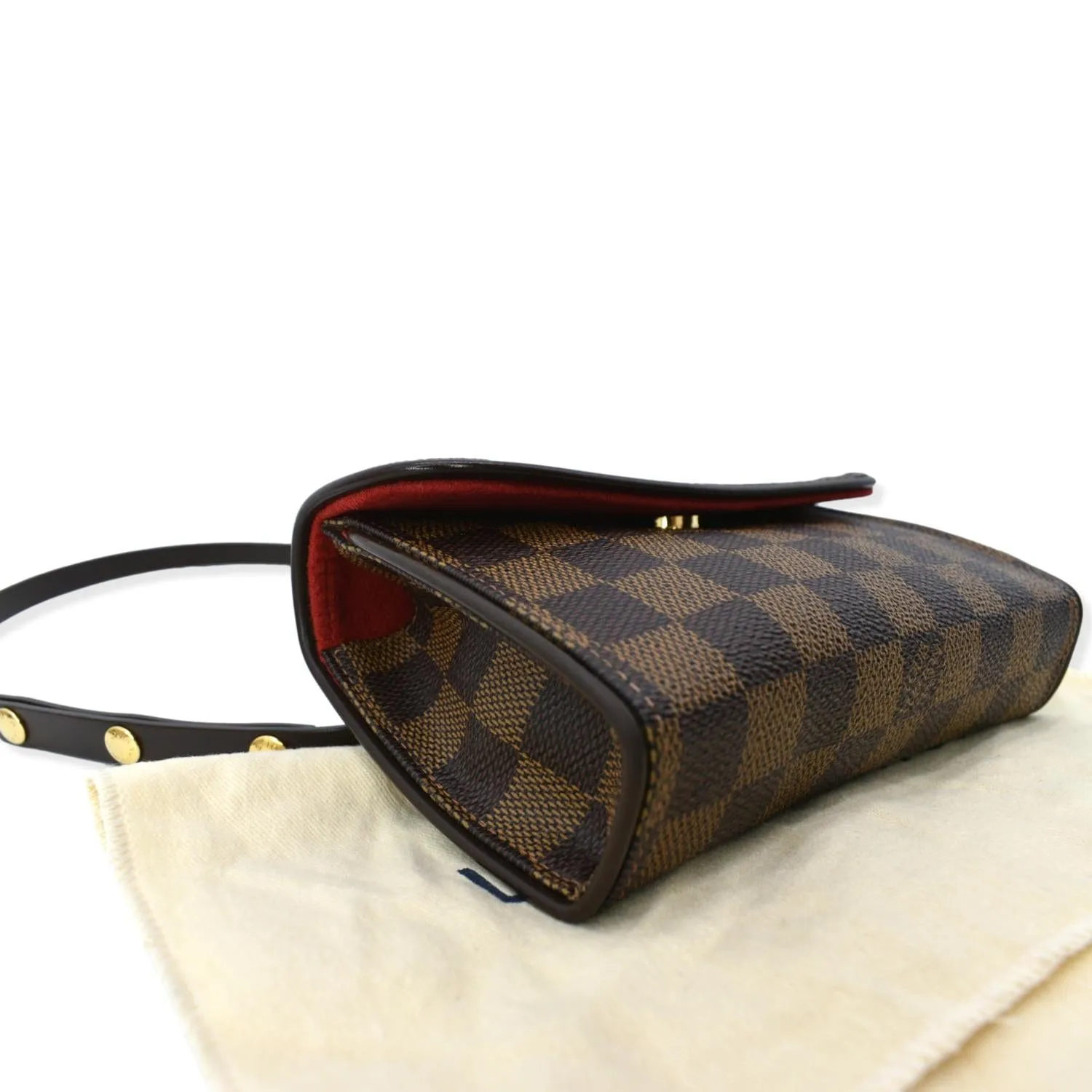 LOUIS VUITTON Pochette Florentine Damier Ebene Waist Bag Brown