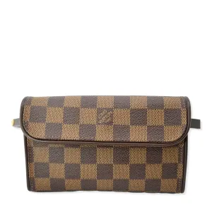 LOUIS VUITTON Pochette Florentine Damier Ebene Waist Bag Brown